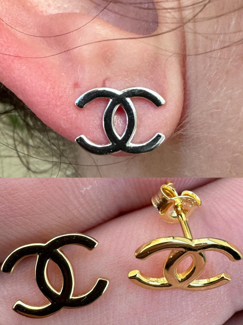 Buy Vintage CHANEL Earrings With Golden CC, Faux Pearl, Black Leather and  Chain Frame. Perfect Chanel Jewelry. 050406r6 Online in India - Etsy