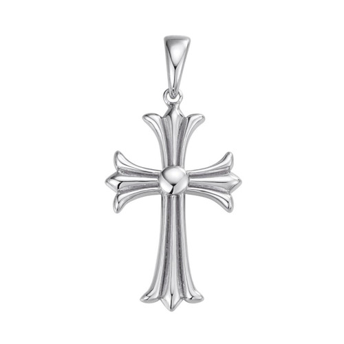 Silver Chrome Hearts Cross Pendant - 925 Silver