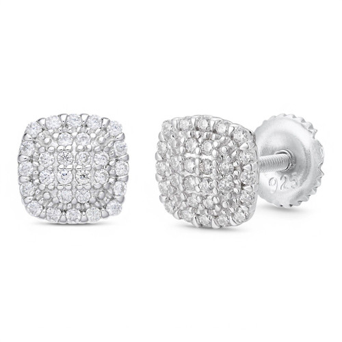 MOISSANITE MC Iced Out Earrings 925 Silver HarlemBling
