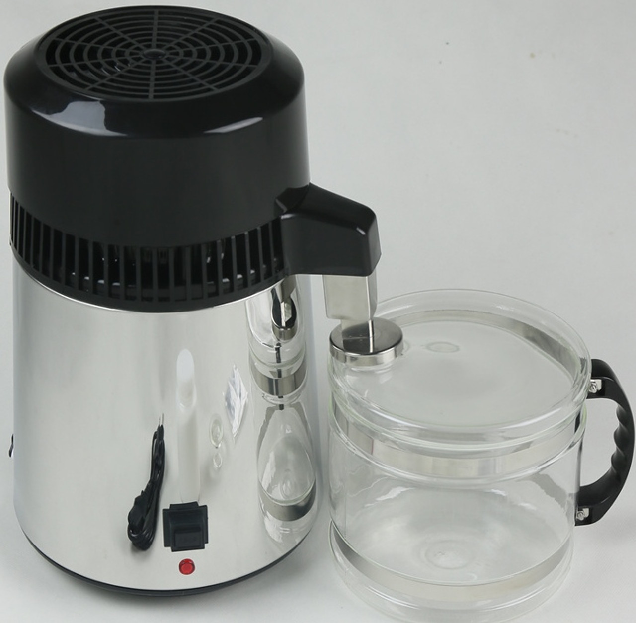 Stainless Water Distiller With Glass Collection Bottle