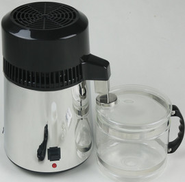 Stainless Water Distiller with Glass Collection Bottle