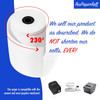 3 1/8" x 230' Thermal Paper (50 rolls/case) (48gm Thickness)