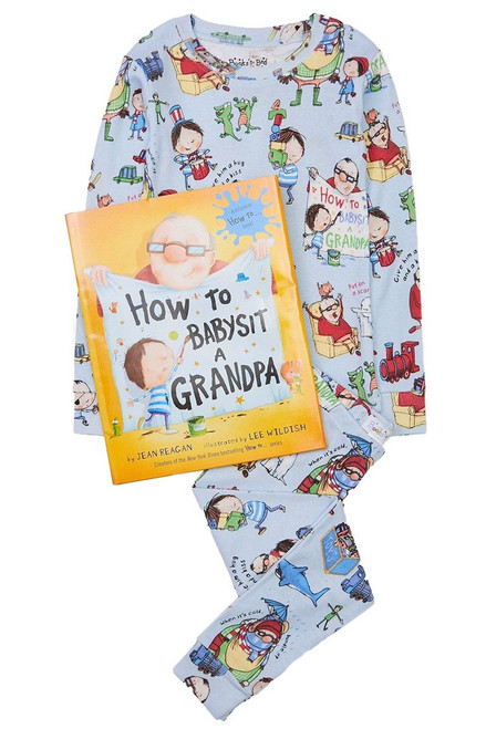 How to Babysit Grandpa Pajama & Book Set - Size 3/4