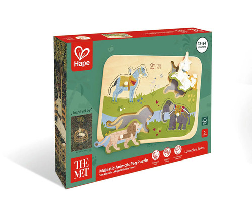 The Met Majestic Animals Peg Puzzle