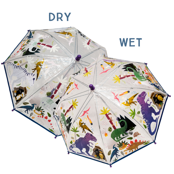 Dino Transparent Color Changing Umbrella 