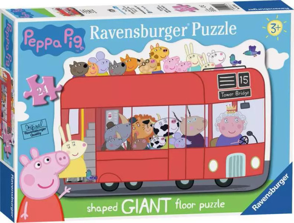 Peppa Pig London Bus Giant Floor Puzzle 24pc