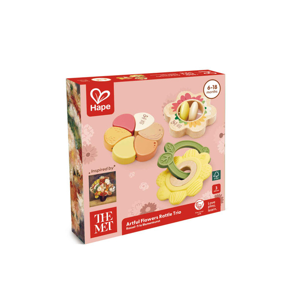 The Met Artful Flowers Rattle Trio