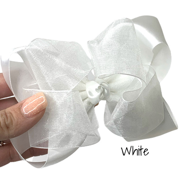White Satin Sheer Stack