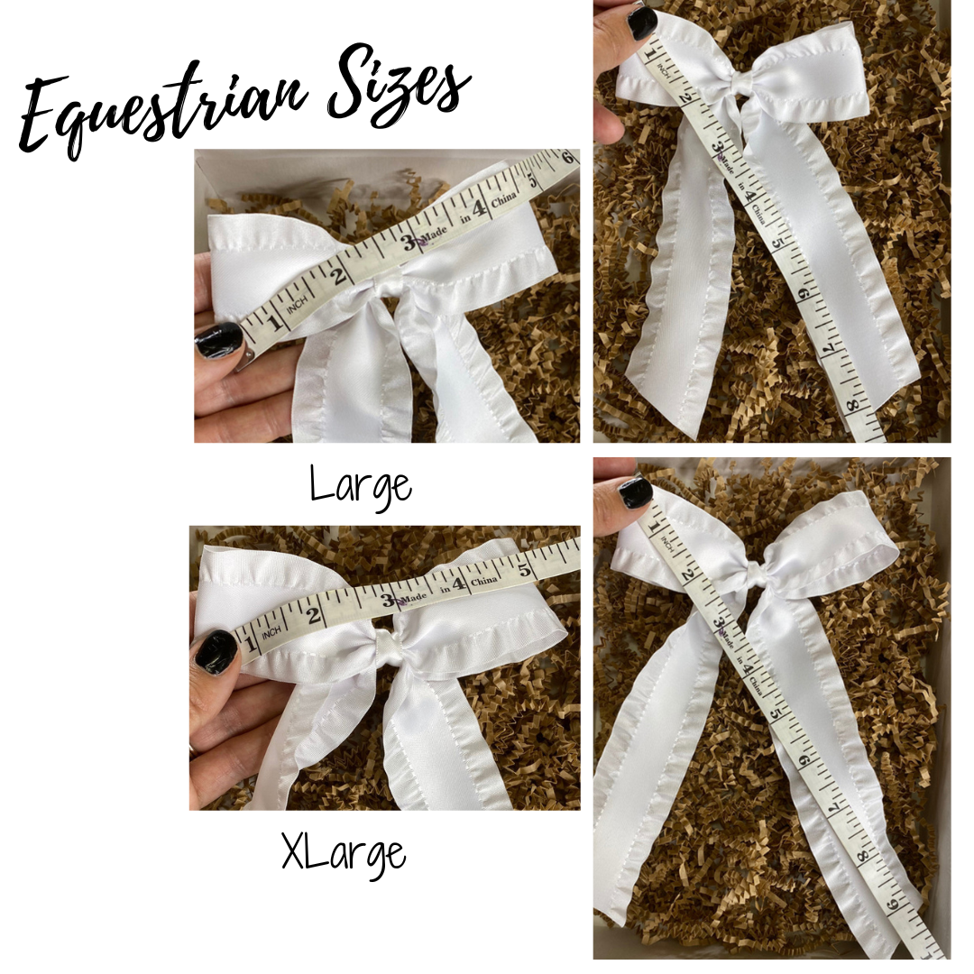 R Entry Ruffles Equestrian Style Ruffle Hairbow One Stop Bow Shop