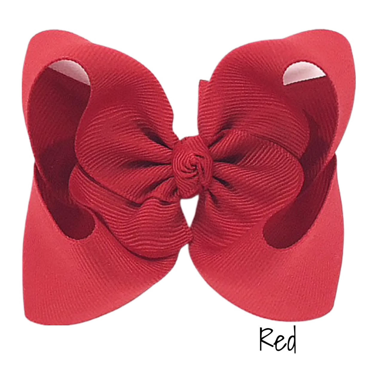 Solid Red Ponytail Bow, Cheap Bulk Cheer Ribbon, Grosgrain Hair Ribbon –  Accessories by Me, LLC