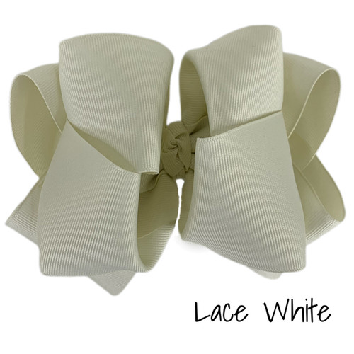 Lace White Grosgrain Stack