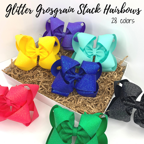 Glitter Grosgrain Stack by Size