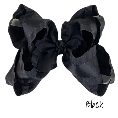 Black Ruffle Stack Bow – 3