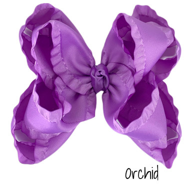 Ruffle Stack Hairbows for Little Girls