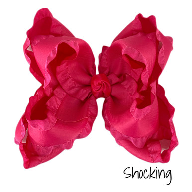 Shocking Ruffle Stack Bow – 3