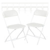 Hercules  Series Plastic Folding Chair - White - 10 Pack Comfortable Event Chair-Lightweight Folding Chair