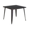 35.5” Square Black-Antique Gold Metal Indoor-Outdoor Table