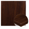 36” Square High-Gloss Walnut Resin Table Top with 2” Thick Drop-Lip