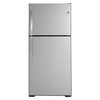 GE 21.9 Cu. Ft. Top-Freezer Refrigerator with LED Lighting and Edge-to-Edge Glass Shelves - GTS22KYNRFS