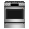 Café™ 30” Smart Slide-In, Front-Control, Gas Double-Oven Range with Convection - Stainless Steel - CGS700P2MS1