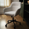 Rayna Upholstered Office Chair in White/Oil Rubbed Bronze