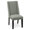 Laurant Upholstered Dining Chair Set of 2, Charcoal & Espresso