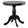 Fairview 30” Round Pedestal Dining Table, Antique Black