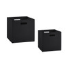 Kinne Collection Black Storage Bin Set of 2