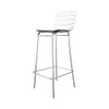 Madeline Barstool in Silver and Black