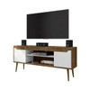 Bradley 62.99” TV Stand in Rustic Brown and White