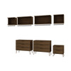 Rockefeller 7- Piece Open Wardrobe in Brown