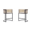 Cosmopolitan Counter Stool in Cream and Black (Set of 2)