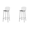 Madeline Barstool in Charcoal Gray and Black (Set of 2)