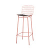 Madeline Barstool in Rose Pink Gold and Black