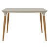 HomeDock 45.47”  Dining Table in Off White and Cinnamon