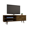 Liberty 62.99” Mid-Century Modern TV Stand in Rustic Brown