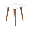 Utopia High Square End Table in Off White