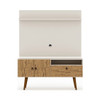 Tribeca 53.94” TV Stand and Panel in Off White and Nature