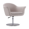 Voyager Swivel Adjustable Accent Chair in Barley and Brushed Metal