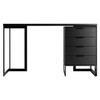 2-Piece Lexington Desk with Drawers in Black