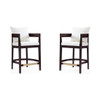 Ritz Counter Stool in Ivory and Dark Walnut (Set of 2)