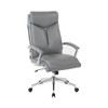 Executive Faux Leather High Back Chair - Chrome Finish Base with Gray