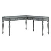 Country Meadows L-Shape Desk with Power in Plantation Grey