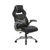 Oversite Gaming Chair in Faux Leather with Gray Accents