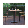 Outdoor Patio Bistro Dining Table with Faux Teak Poly Slats 30” Square