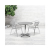 31.5” Round Aluminum Indoor Outdoor Table with Base