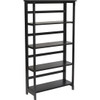 Brookings 5 Shelf Bookcase in Black Finish with Folding Assembly