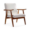 Arch Duke Accent Chair in White and Amber