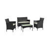 Imperia Patio 4-Person Conversation Set with Coffee Table with Cream Cushions