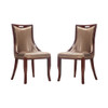 Emperor Dining Chair (Set of Two) in Bronze and Walnut